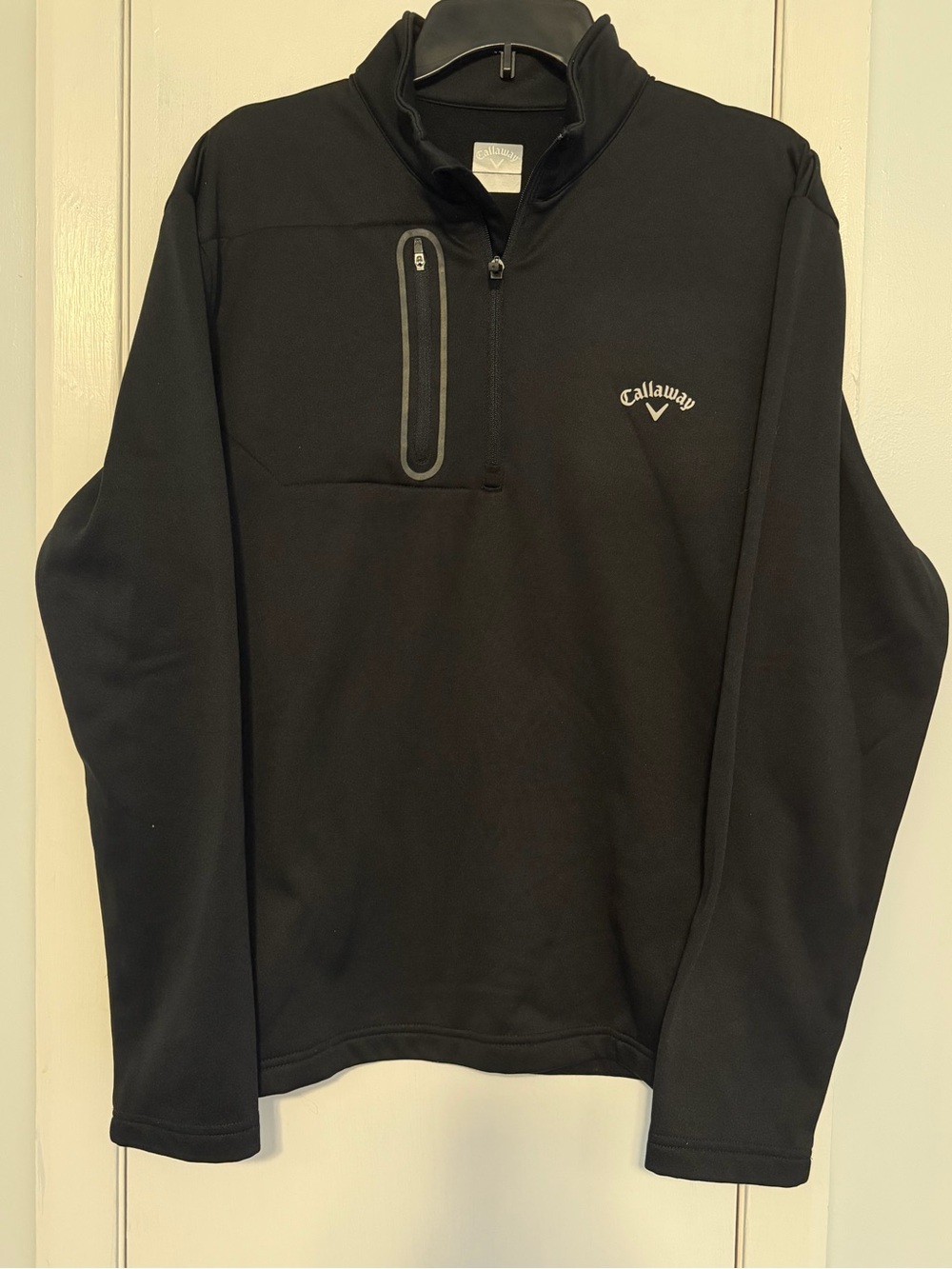 Callaway Black Half-Zip Golf Pullover with Chest Pocket